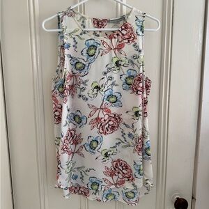 Daniel Rainn White and Floral Blouse